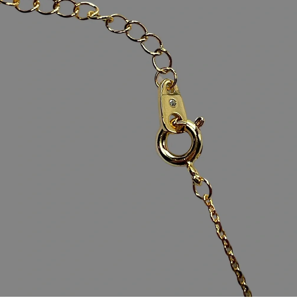 Gold Initial Pendant Necklace - Picture 2 of 3